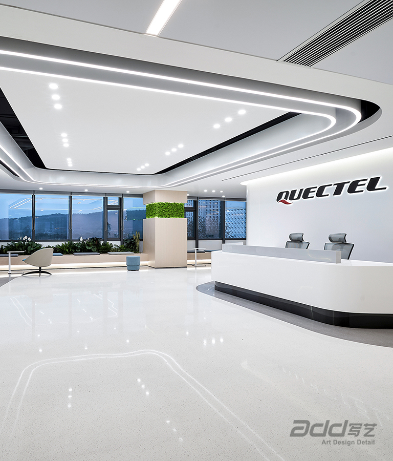 移遠通信辦公室裝修設(shè)計-前廳-pc